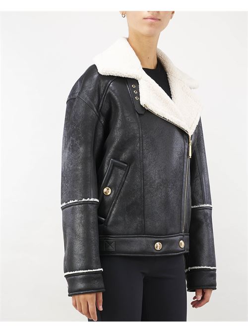 Leather effect aviator jacket Elisabetta Franchi ELISABETTA FRANCHI | Jacket | CP60A46E2110